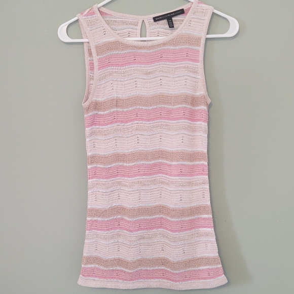 White House Black Market Tops - WHITE HOUSE BLACK MARKET Multicolor Metallic Striped Sleeveless Top XSmall